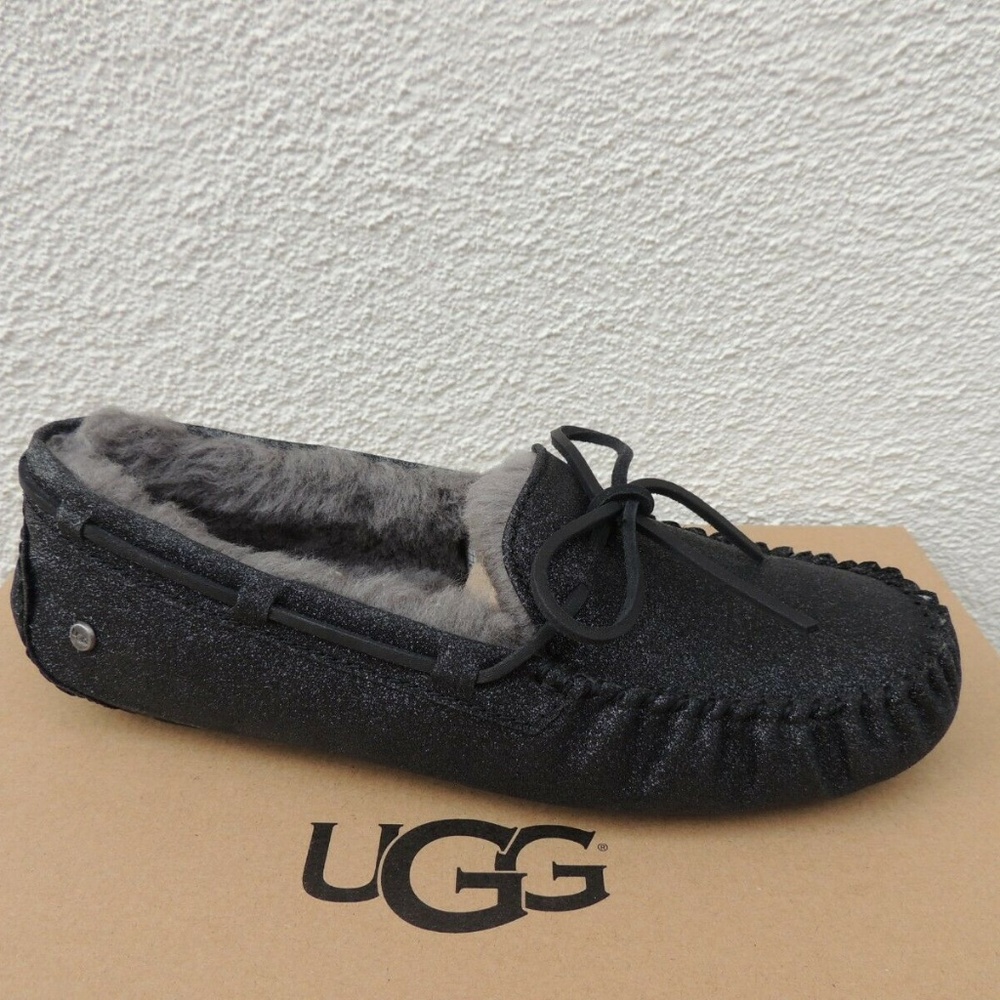 UGG Dakota Sparkle Black Glitter Slippers - Picture 6 of 8